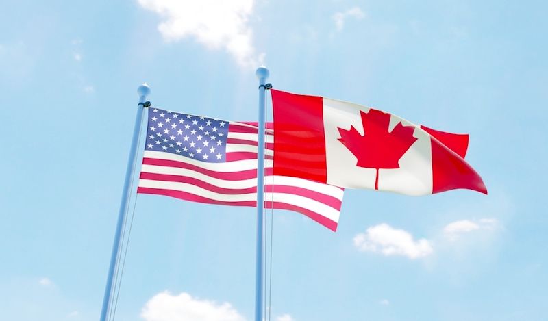 banderas Canadá y EEEUU