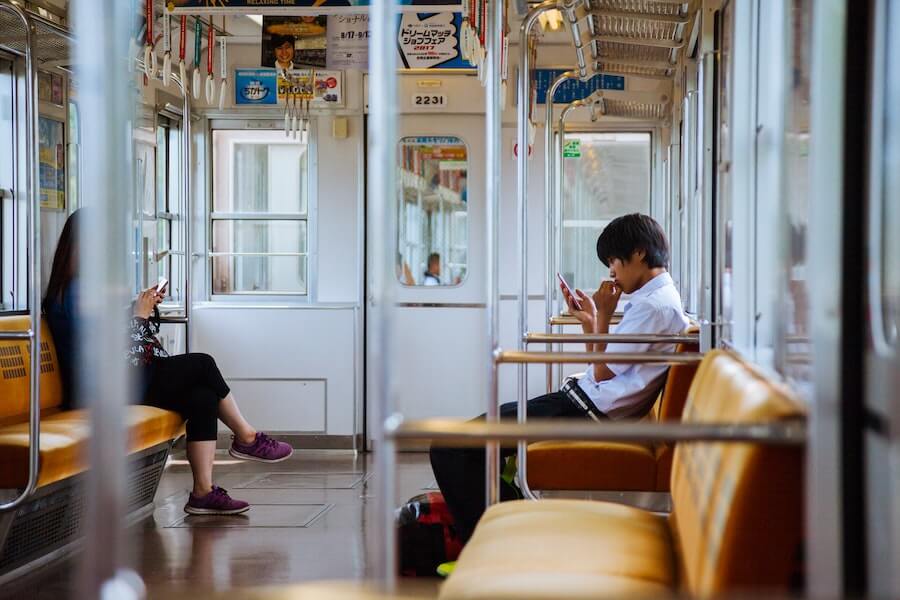 vagón de tren en Japón